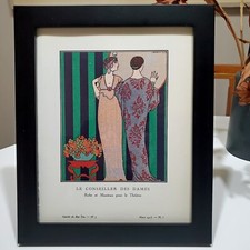 GORGEOUS 1913 VTG Art Deco Fashion Costume Book ART Print 8x10 in Frame