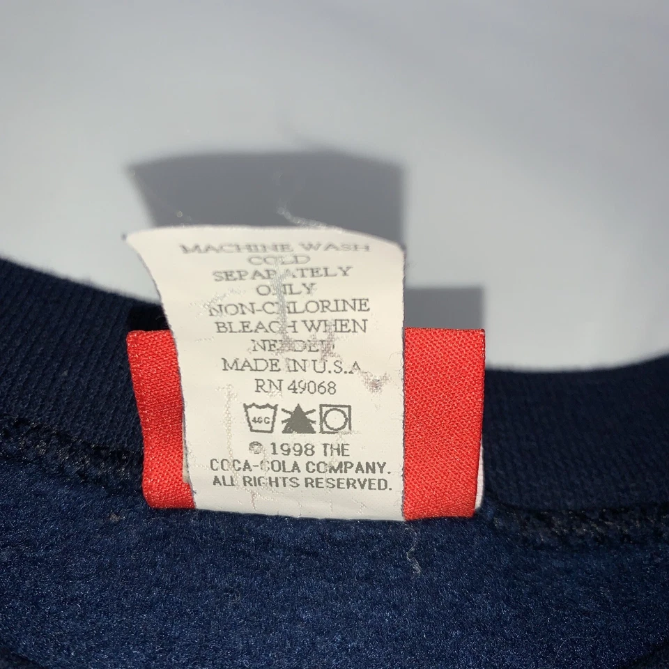 Sudadera Vintage Años 90 Coca-Cola Cuello Redondo Adulto 2XL Pullover Chino Spellout Foto 4 de 4