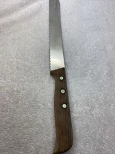 GIESSER STAINLESS STEEL SERRATED KITCHEN KNIFE GERMANY Bread / Slicing 13 inch