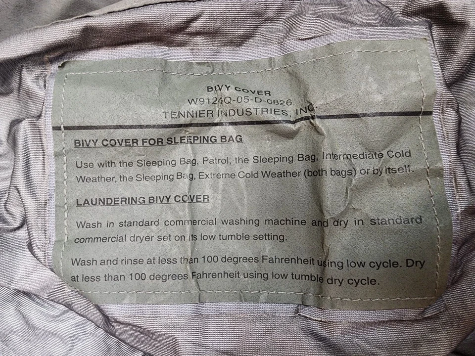 Used Need Repair Tennier Industries ACU Digital Bivy Cover *mocinc.1982* - Image 3 of 3