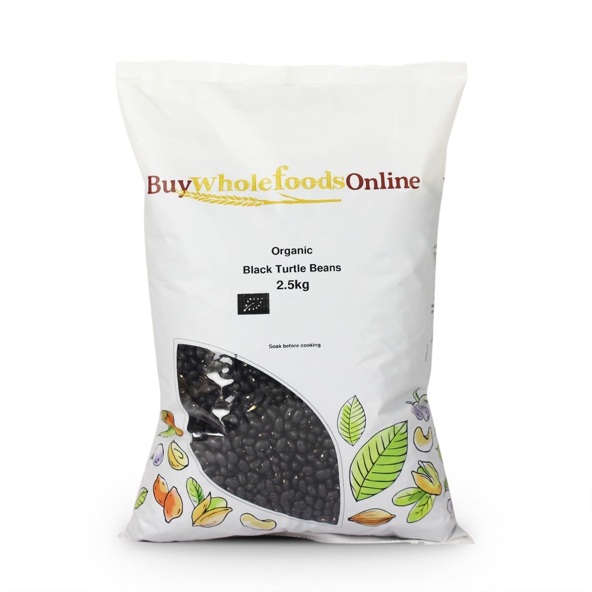 Organic Black Turtle Beans 2.5kg | BWFO | Free UK Mainland P&P