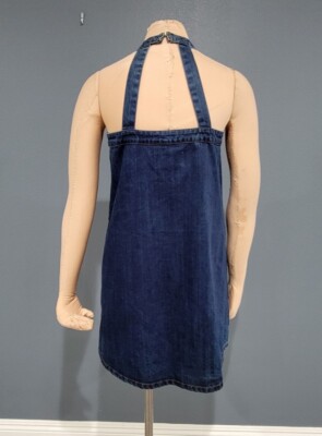 joa denim dress J.O.A. blue halter mini XS Sizes:2XL (9-11 yrs) sexy birthday dress ideas Keegan Dress Mini dress The Liberty wash is