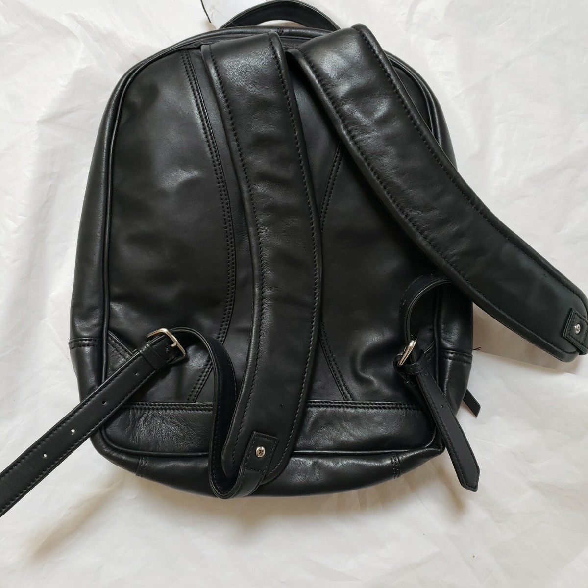 NEW JOE JEANS BURNISHED BLACK LEATHER BACKPACK BOOKBAG | eBay display picture 1