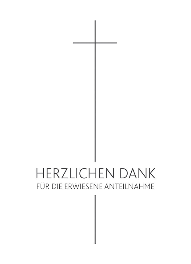 Trauer Mehrstückpackung 5 Danksagungen für die erwiesene Anteilnahme mit Umschlä