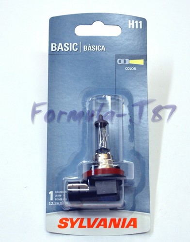 Sylvania Basic H11 55W One Bulb Fog Light Replacement Lamp DOT Plug Play Stock - Picture 2 of 12
