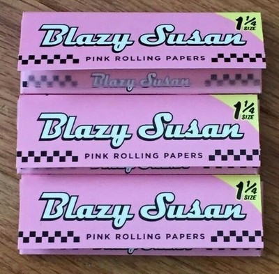 BLAZY SUSAN ROLLING PAPERS COMBO 4 PACKS 1 1//4 SIZE KING SLIM 50 PAPERS// PACK
