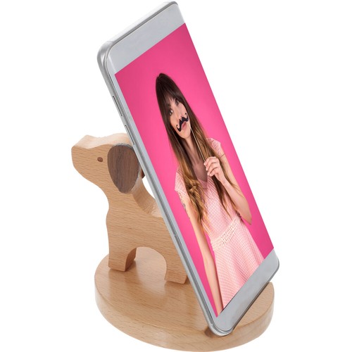 Wooden Dog Cell Phone Holder Wooden Mobile Phone Bracket Phone Support Stand - 第 11/12 張圖片