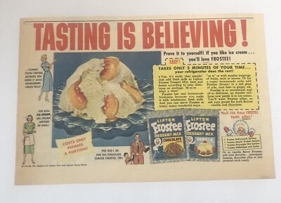 Vintage Lipton Frostee Dessert Mix Magazine Ad 0C25