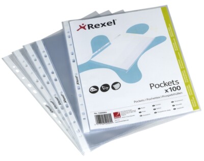 100 REXEL Prospekthülle Top Quality, A4, PP, glasklar, 0,08 mm