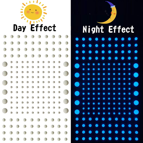 808 PCS Glow in the Dark Stars for Ceiling, Glowing Wall Decals Decor Stickers,( - Picture 2 of 12