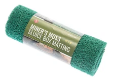  GREEN MINER'S MOSS 12X36x10mm Sluice Box Matting, Gold Panning