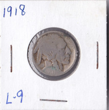 1918 Buffalo Nickel Acid Dated L9