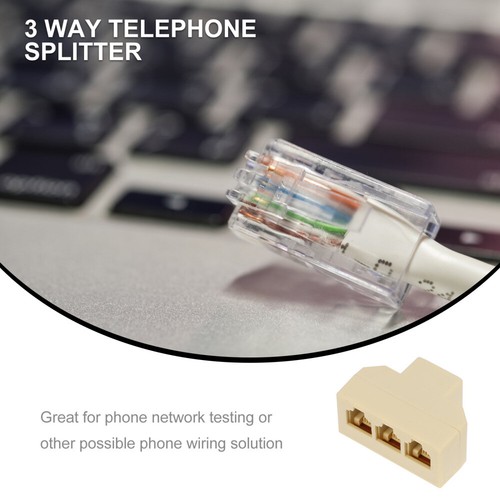 4pcs Telefon Adapter Splitter Splitter Konverter Kabel Telefon Kabel Splitter - Photo 6/12