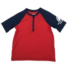 OshKosh B'Gosh Baby Boys Infants Rashguard Shirt Swimwear UPF 50 Red Size 6 MO