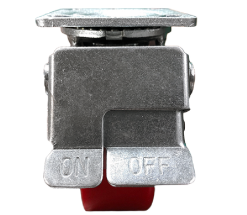 CASTERHQ 4" x 2" Total Lock Caster Polyurethane on Steel Wheel 2800 Lbs Capacity - Picture 4 of 5