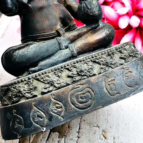 Large Bronze Statue Catch Money Be2548 Guman Boy Lp Dum 13cm Thai Amulet #16841 - Picture 5 of 9