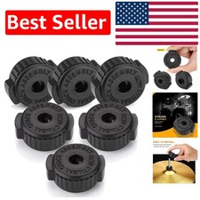 6PCS Quick-Set Black Plastic Cymbal Nuts for Secure Drum Kit Performance