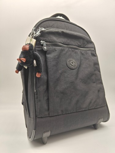 KIPLING Gaze nylon women's rolling large travel backpack with wheels -Black USED - Picture 6 of 17