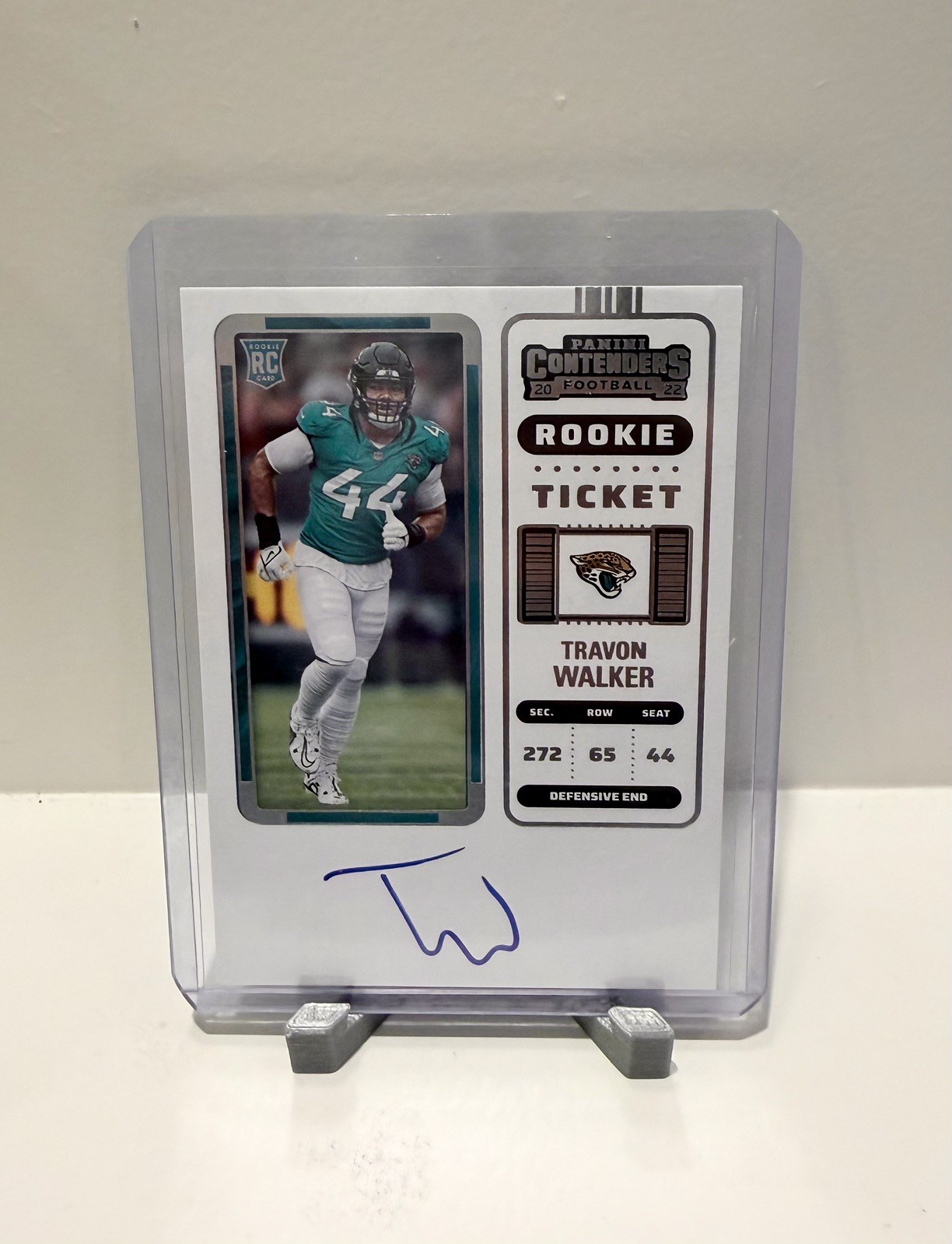 2022 PANINI CONTENDERS FOOTBALL TRAVON WALKER #135 ROOKIE TICKET AUTO JAGUARS RC