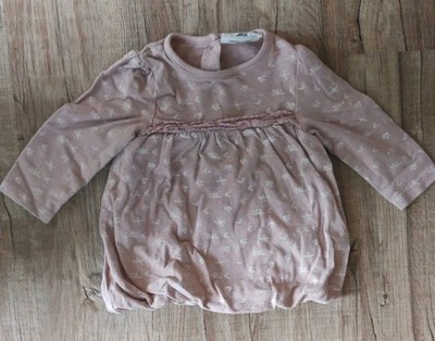 Kleidchen Topomini Gr. 68 rosa Blümchen Mädchen Baby Kleid Langarm