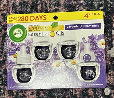 Air Wick Plug-In Scented Oil Refills Lavender & Chamomile 0.67oz 4-Pack