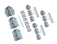 QCAA Door Spring Hinges, 2-3/4", Set of 2 Self Closing and 1 Adjustable Self ...