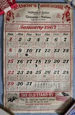 Ramon's Brownie 1967 Calendar, Longbottom & Hardsaw - Central Indiana, Vintage