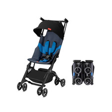 Gb Pockit All-terrain Travel Lightweight Stroller Blue