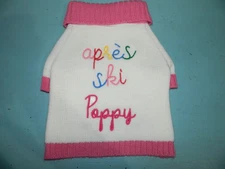 Mark and Graham Knit Dog Pink apre's ski  "Poppy" Sweater Sz M (AA-15)