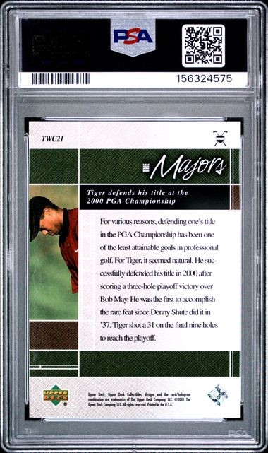 TIGER WOODS - PSA 9 - 2001 Upper Deck Golf - Tiger Woods Collection #TWC21 view 2