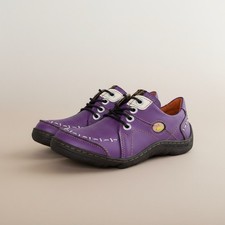 TMA Shoes Women's 7 Stumble Stuff Groovy Glides Washed Leather Purple
