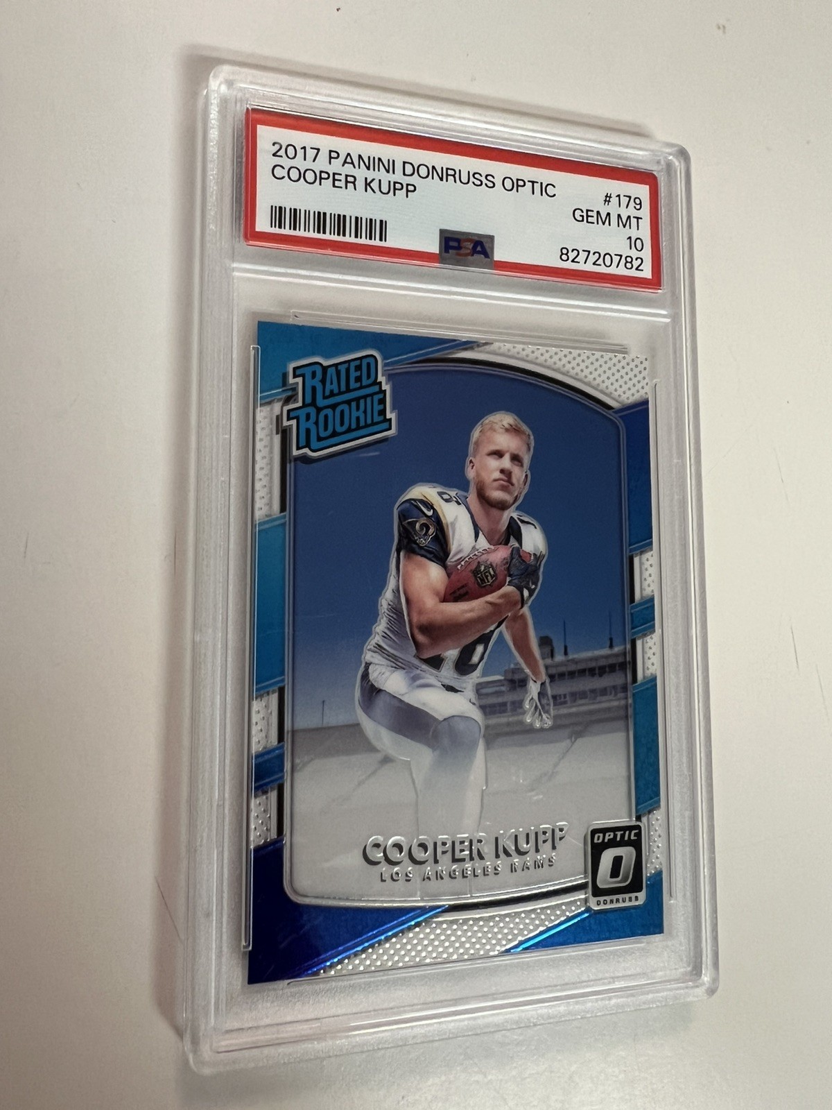 PSA 10 * 2017 Panini Donruss Optic Football Cooper Kupp Base Rated Rookie #179