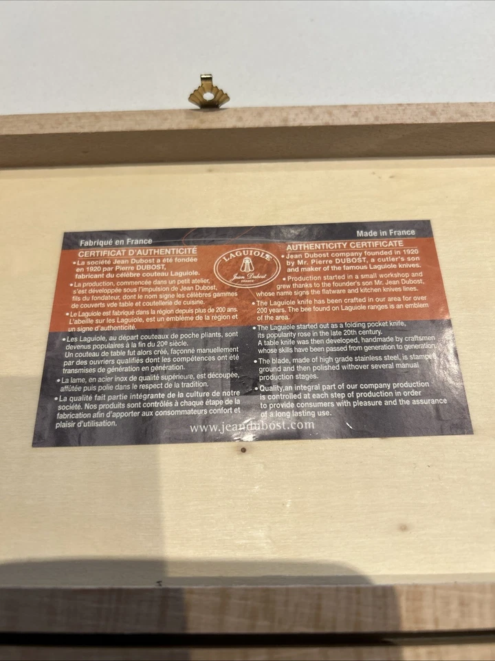 Juego de cuchillos para carne LAGUIOLE Jean Dubost vintage 6 piezas más estuche original Foto 2 de 4
