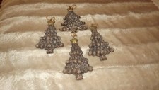 Vintage Pinecone Frosted Christmas tree ornaments 7 inch Lot of 4