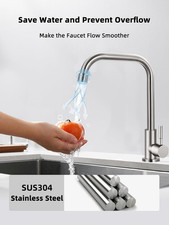 Cold Only Water Tap Single Hole Kitchen Sink Faucet SUS304 Stainless Steel Br..