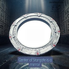 STARGATE HAND PAINTED 8” WALL MIRROR Or MAKEUP MIRROR FOR VANITY