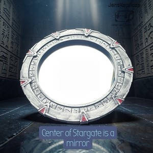 STARGATE RĘCZNIE MALOWANE 8" LUSTRO ŚCIENNE LUB LUSTRO DO MAKIJAŻU DO TOALETKI