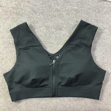 Tommie Copper Sports Bra Womens 2XL Zip Front Shoulder Support Activewear Gym