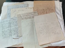 Historical Reading PA ,German , Stampless Cover Letter C.L. Heizmann 1840s 9pcs