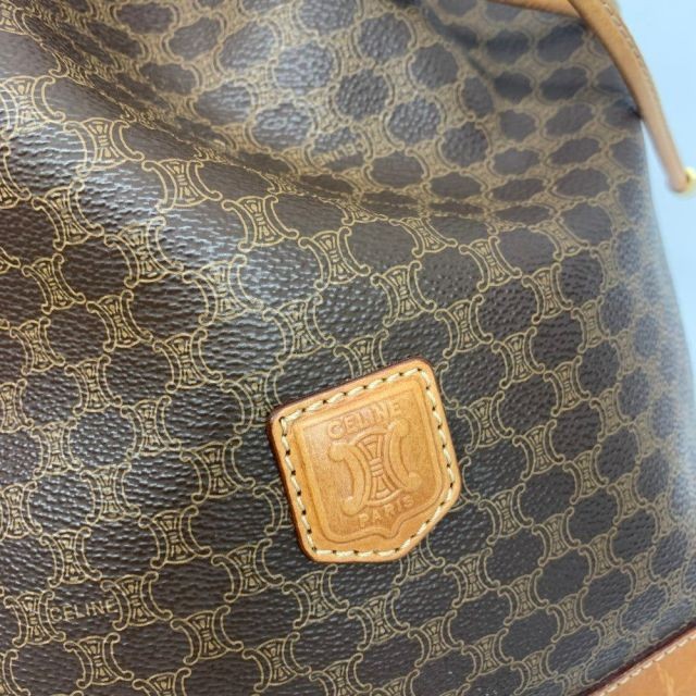 CELINE Macadam Pattern Drawstring Shoulder Bag PV… - image 8