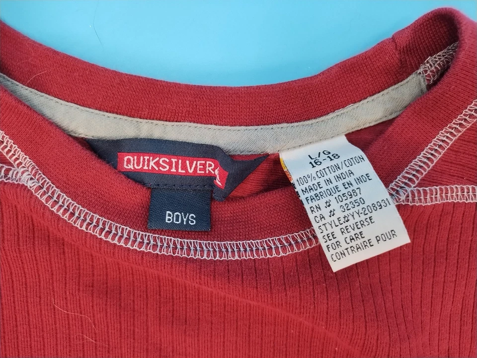 Sudadera roja vintage Quiksilver para niños grande (16-18) Foto 3 de 3