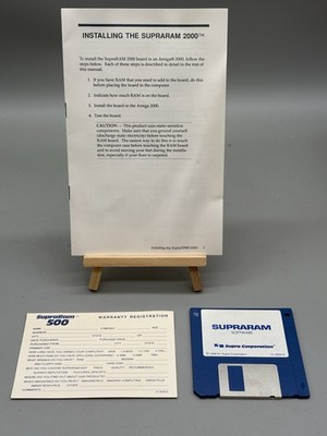 SupraRAM 2000 Amiga Software Diskette + Handbuch Anleitung Supra Corporation