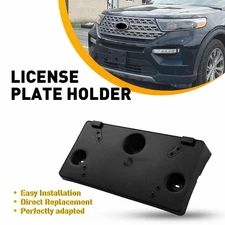 For 16-17 Ford Explorer Front License Plate Holder Bracket Black FB5Z17A385AA