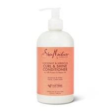 SheaMoisture Coconut Hibiscus Conditioner 13 Fl Oz for Curly Hair Hydration