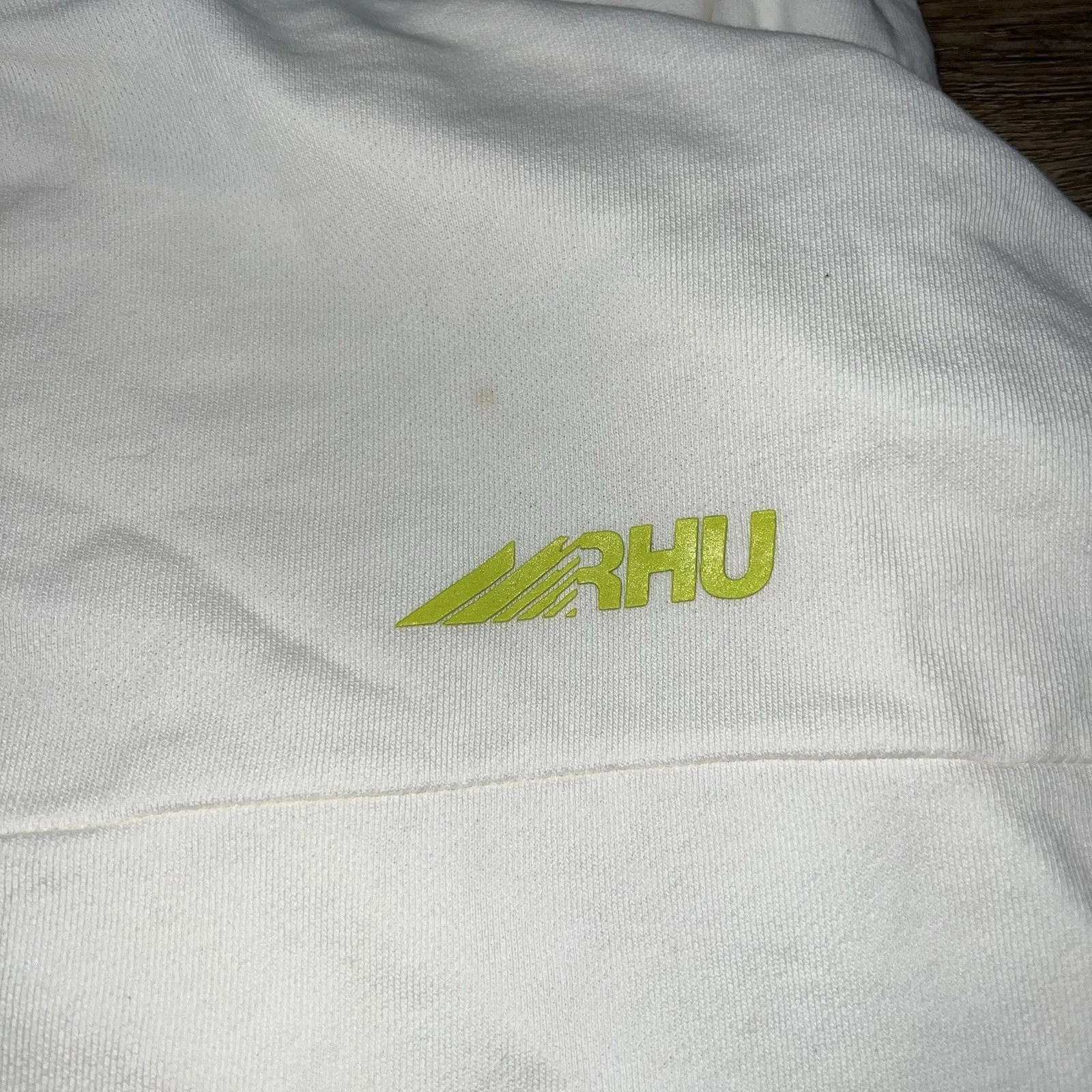 Felpa girocollo vintage Zara x Rhude unisex cotone bianco taglia L vestibilità regolare