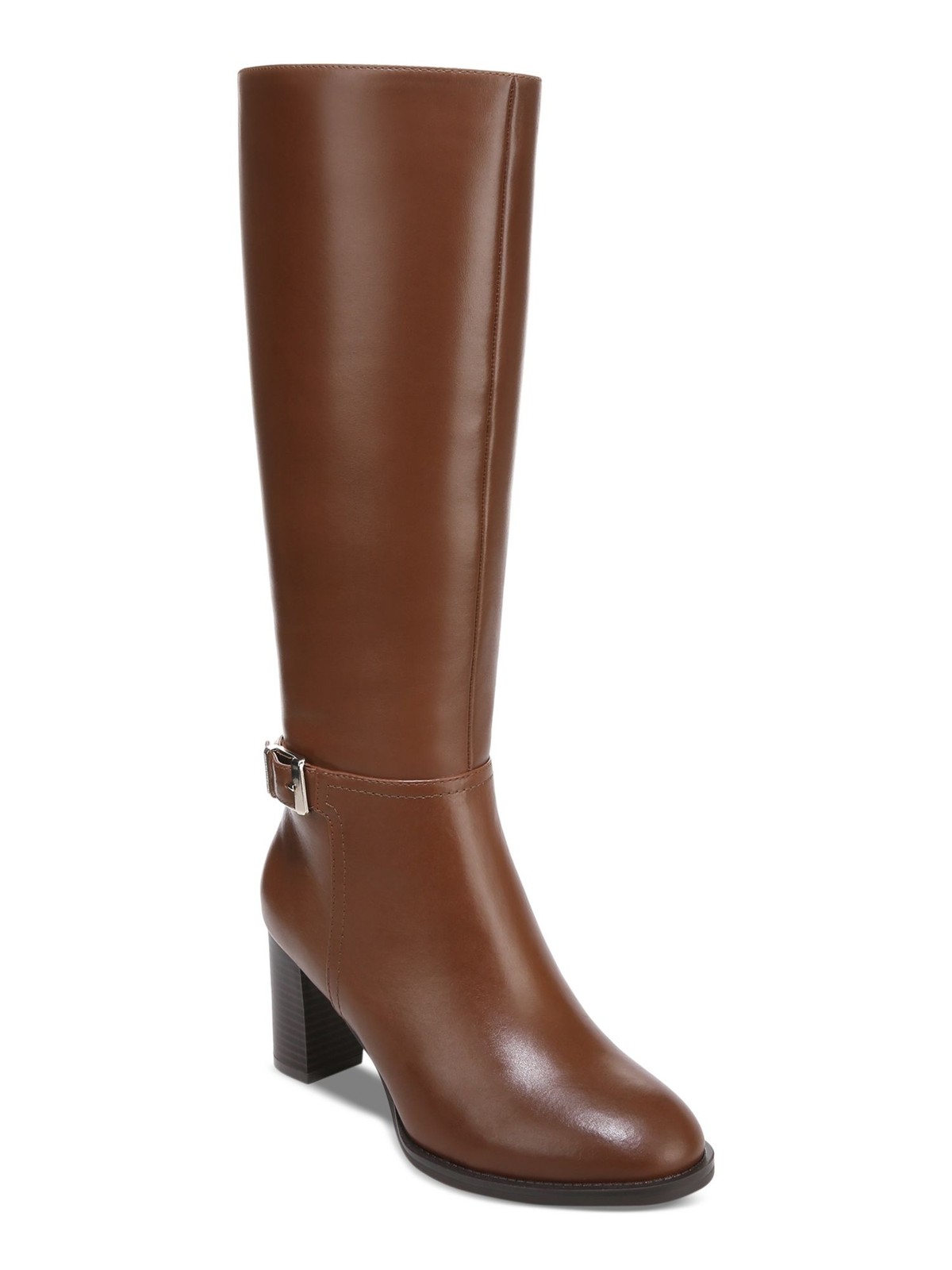 GIANI BERNINI Womens Brown Lennoxx Toe Stacked Heel Leather Heeled Boots 95 M 10290₽