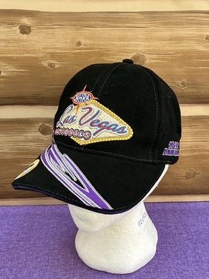 NHRA 2010 Las Vegas National Hat Cap Strap Back Black Flame Drag Racing Adj Men