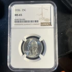 1936 Silver Washington Quarter MS65 Great Looking Coin Free Shipping #BL30