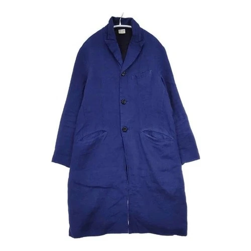 EEL mono-tone monotone coat E-13107 linen coat blue 6-0330M∞ - product listing photo
