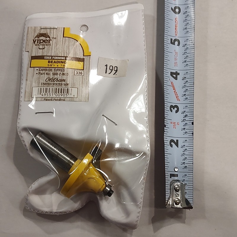 Viper Beading Edge Forming Carbide Tipped Router Bit 2 Flutes 580-2-BED